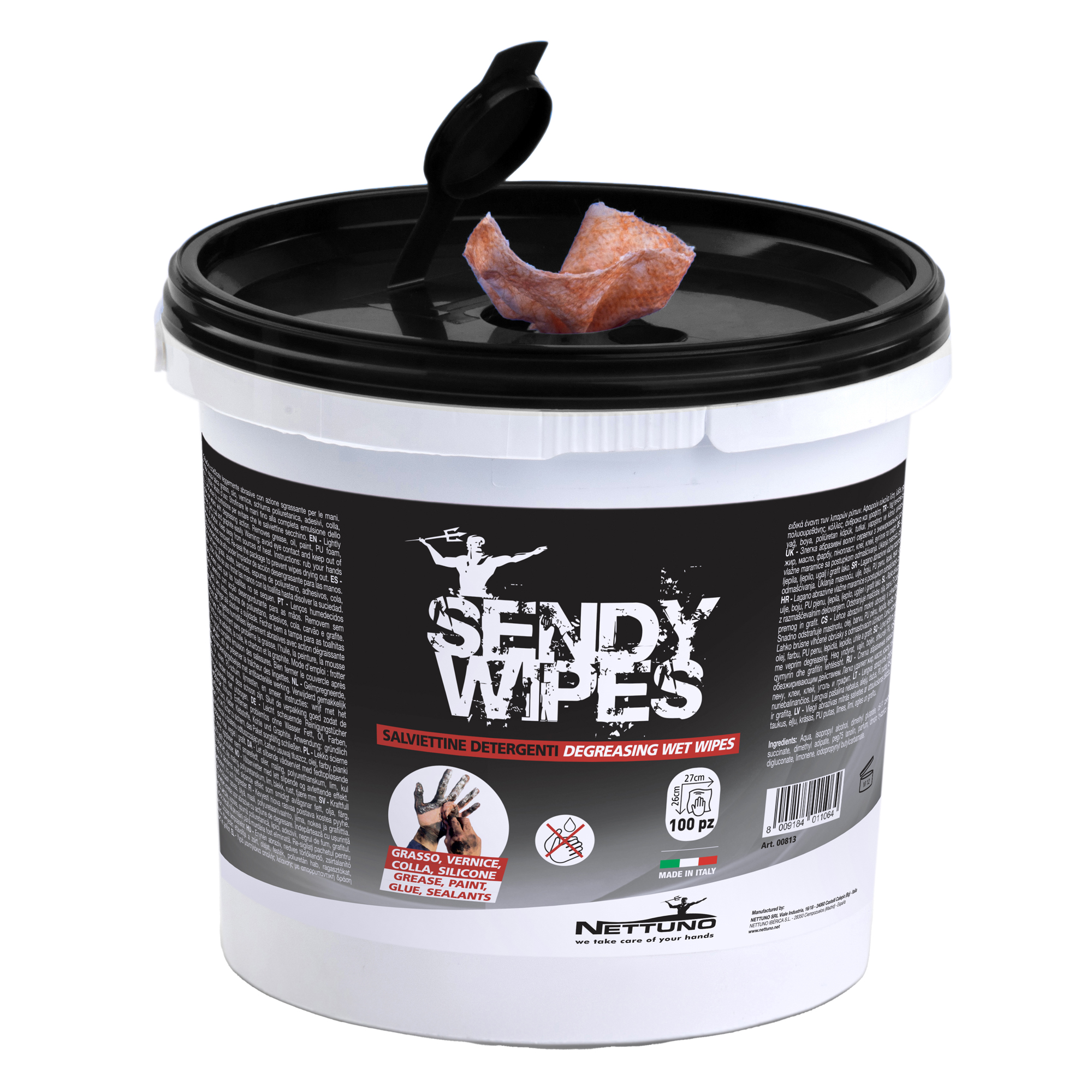 Salviette umidificate sandy wipes 26x27 cm con lanolina naturale 18009184011092