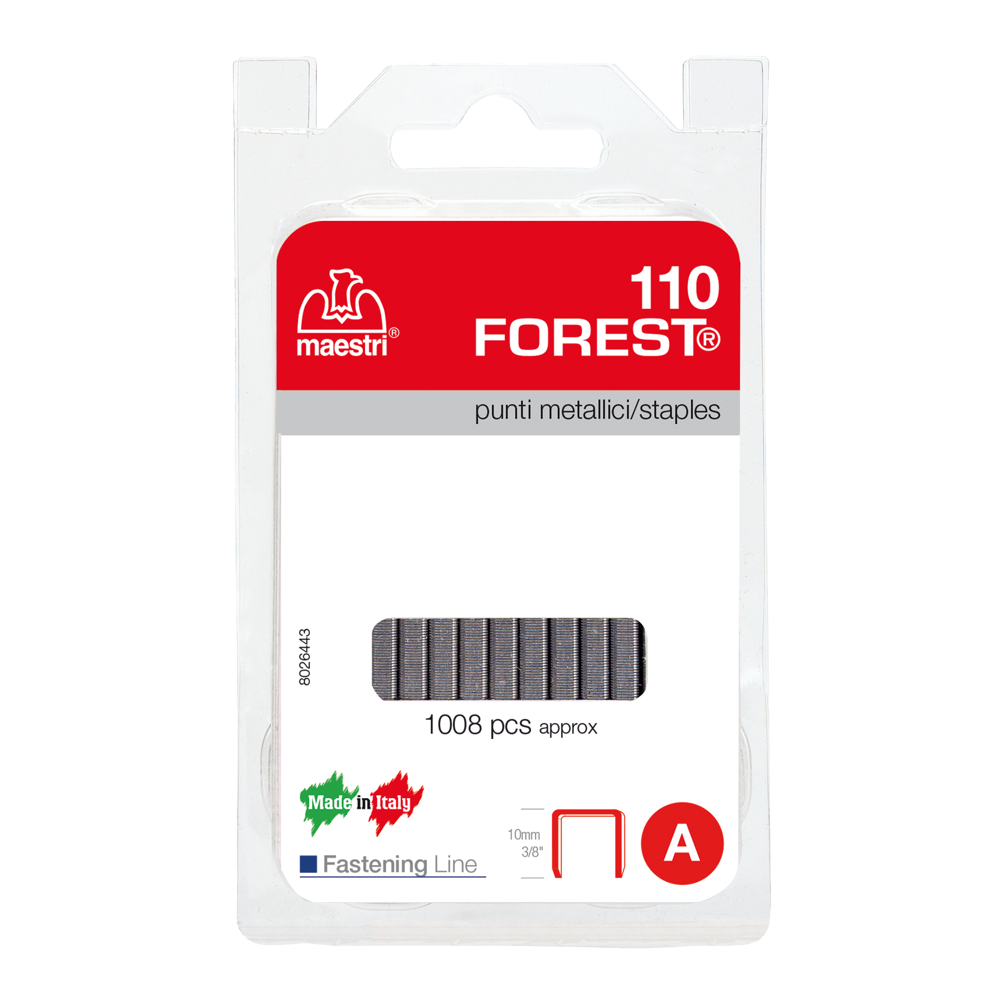 Punti metallici ro-ma 110 mm per fissatrici con punte divergenti legno 18005231432094