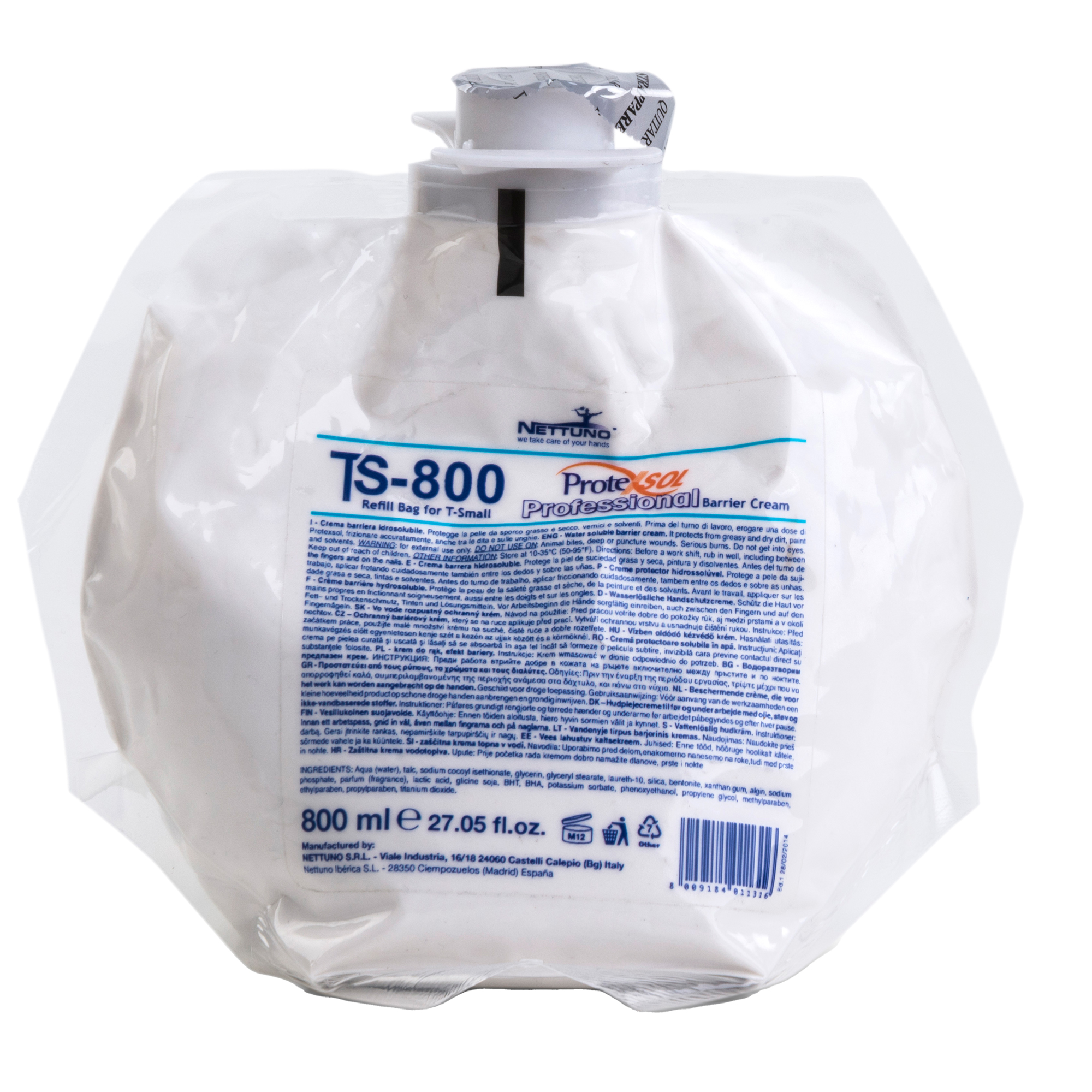 Crema mani barriera protettiva 800ml protexsol professional igiene 18009184011313