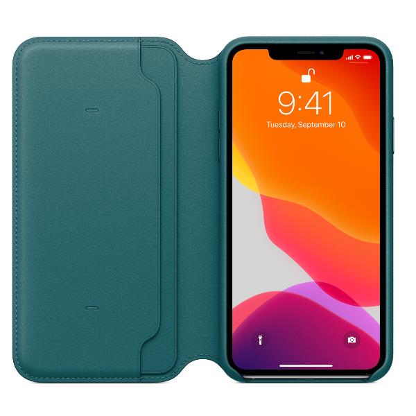 £IP 11 Pro Max in pelle folio, marchio Pavone, modello Apple. 0190199651487 | initpc.it