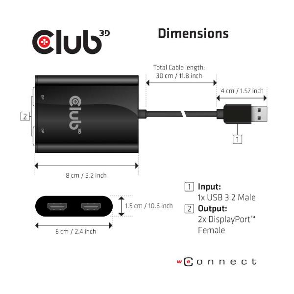 USB-A 3.1 TO HDMI 2.0 DUAL MONITOR
