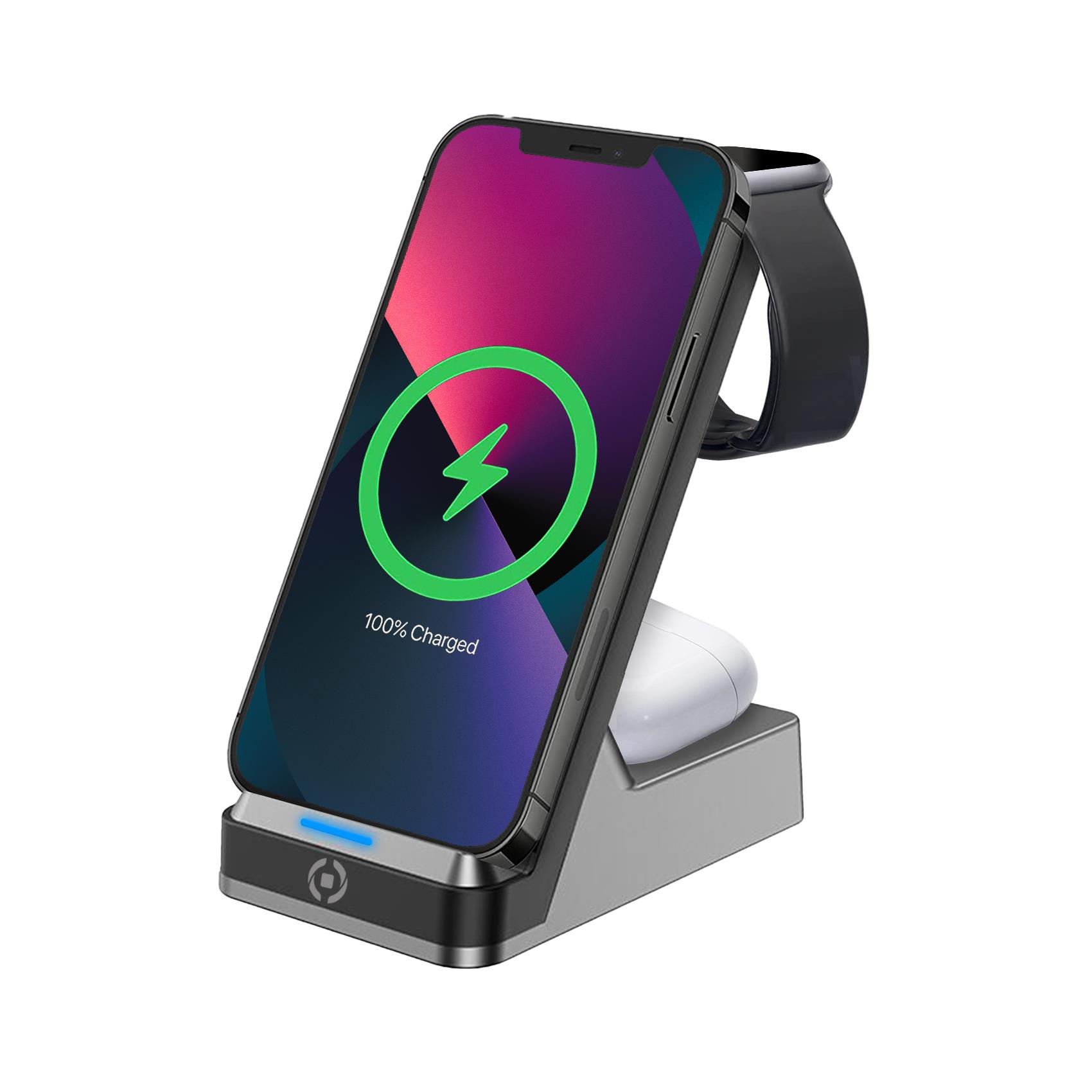 WIRELESS CHARGER STAND 3IN1 BLACK