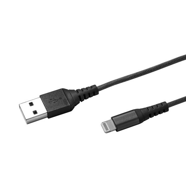 USB-A TO LIGHTNING 12W CABLE BLACK