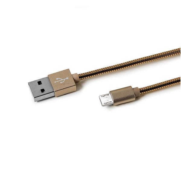 USB-A TO MICROUSB 12W CABLE GOLD
