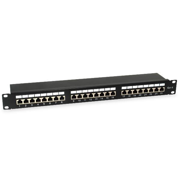 24-PORTS CAT.6 SHIELDED PATCH PANEL