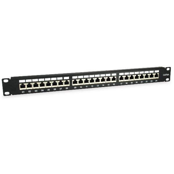 24-PORT CAT.6A SHIELDED PATCH PANEL