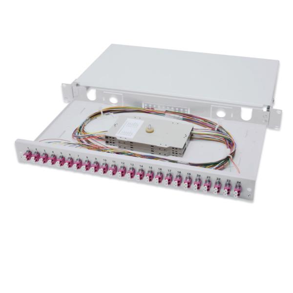CASS.FO 1U CON 24 LCD E PIGTAIL OM4