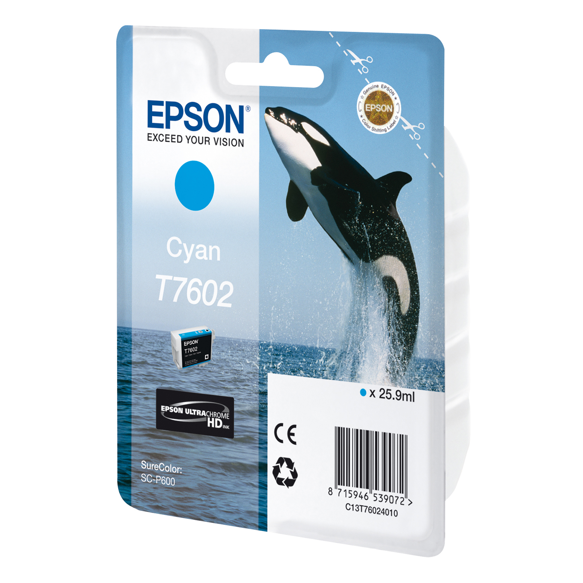 Epson - Cartuccia ink - Ciano - T7602 - C13T76024010 - 25,9ml
