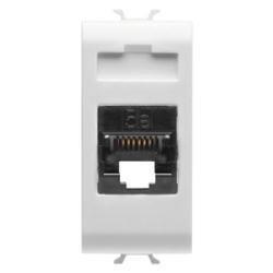 Connettitore RJ45 a cavo UTP categoria 5e, lunghezza 1 metro, colore bianco, marchio Gewiss. 8011564257672 | initpc.it