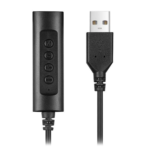 Adattatore audio jack 4 poli per collegamento tra un dispositivo con jack 4 poli e una porta USB-A di un computer, marchio Hamlet. 8000130593665 | initpc.it