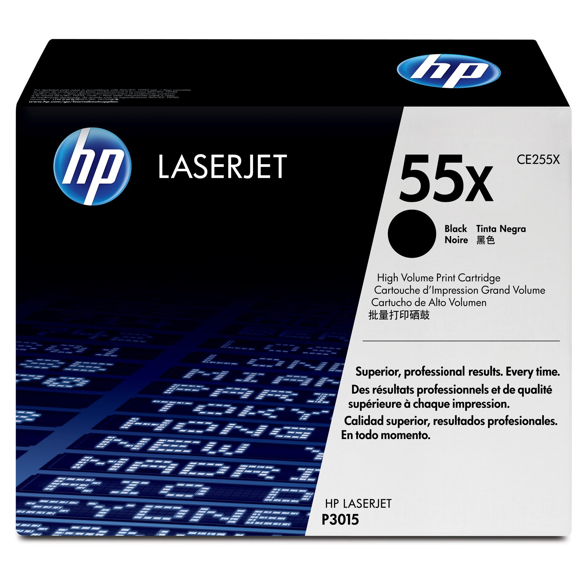 Cartuccia originale HP toner nero per stampanti, con numero di serie CE255X e capacità di 12.500 pagine. 884420133704 | initpc.it