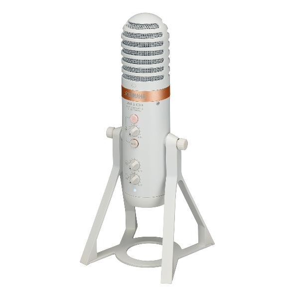 Microfono streaming Yamaha AG01 in bianco, progettato per esigenze di registrazione e streaming audio 4957812677455 | initpc.it