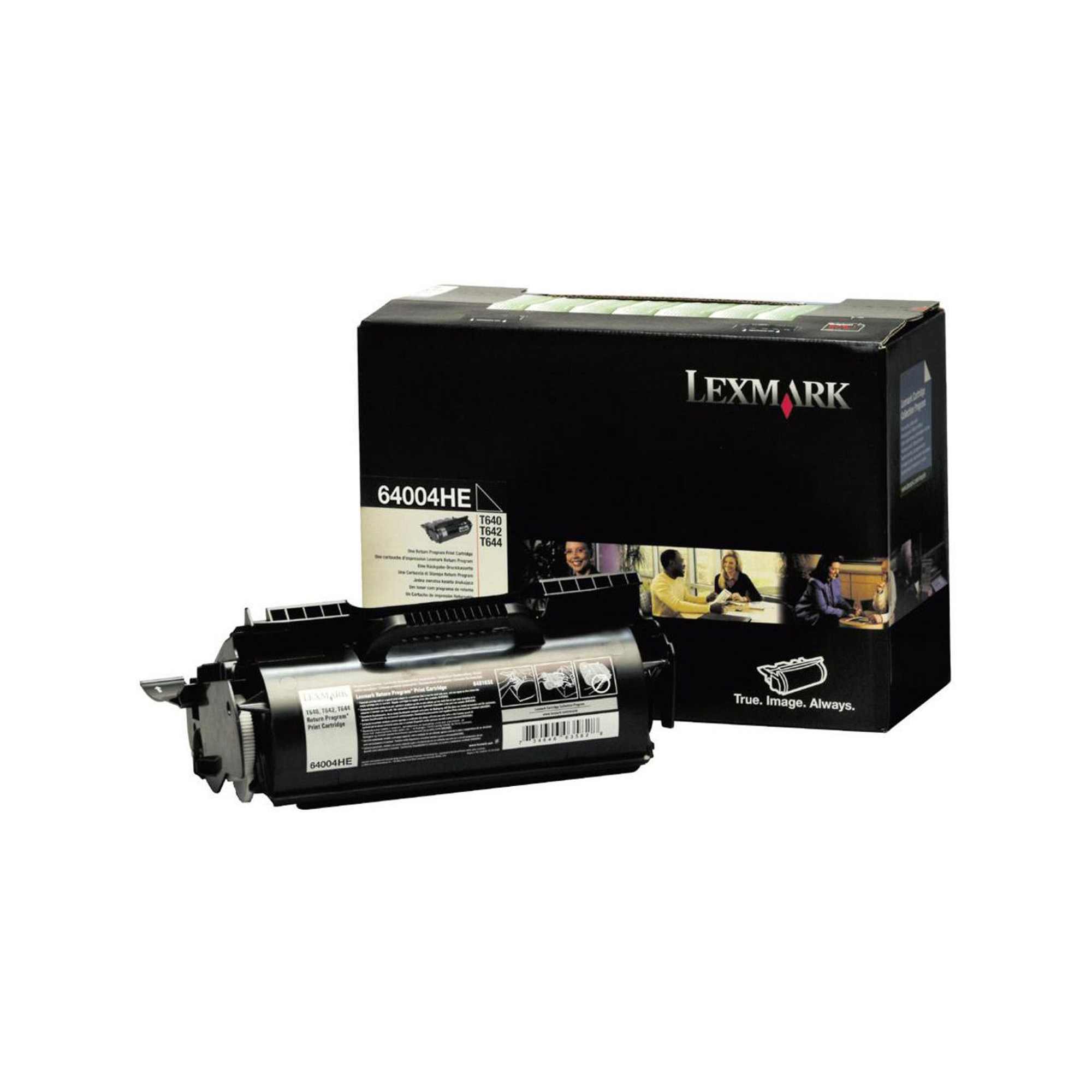 Toner per stampanti Lexmark, colore nero, codice 64004HE, programma di ritorno, compatibile con 21.000 pagine di utilizzo. 734646035880 | initpc.it