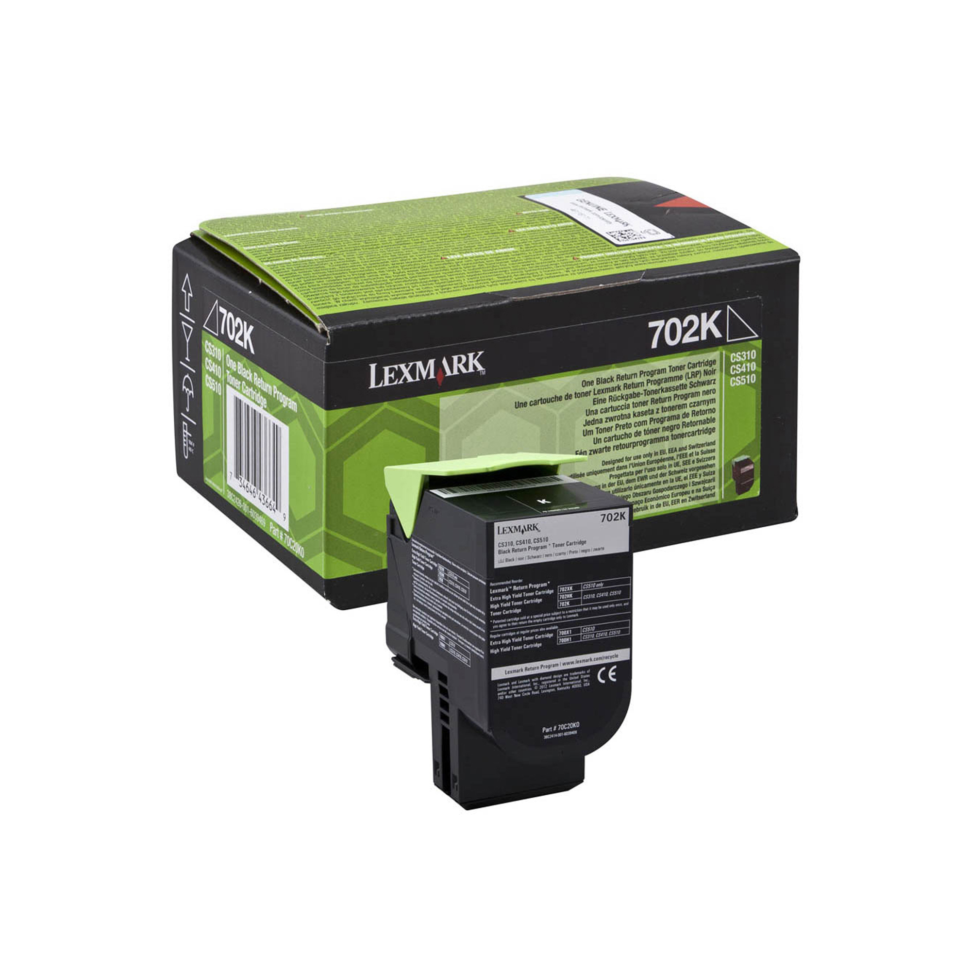 Imballo di toner nero per stampante Lexmark con programma di ritorno, capacità di 1000 pagine. 734646436649 | initpc.it