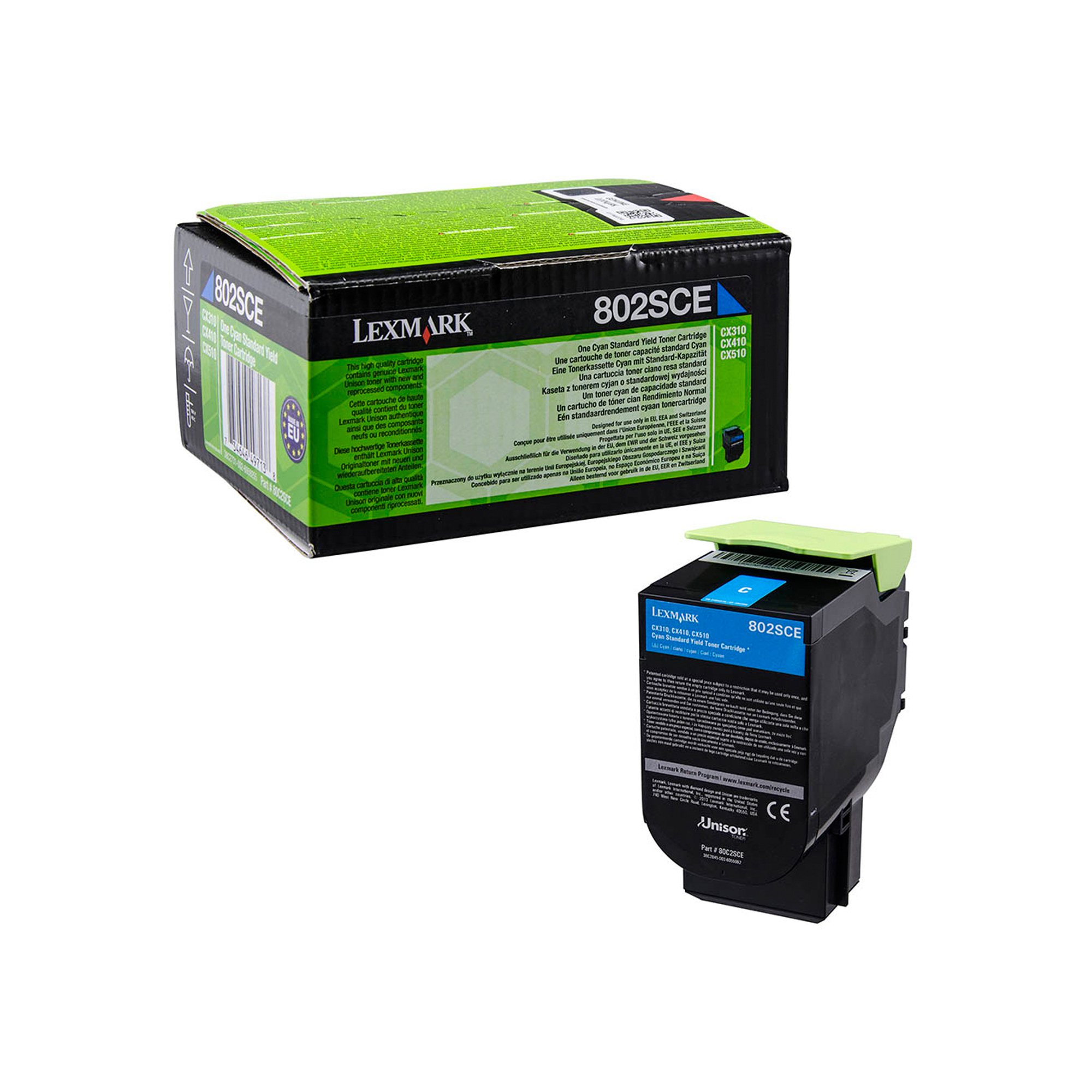 Tono ciano per stampanti Lexmark, tipo 80C2SCE, capacità di 2000 pagine 734646497138 | initpc.it