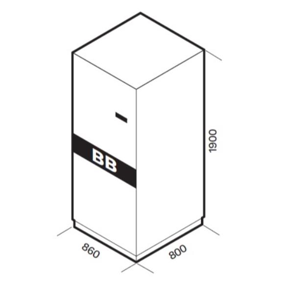 UPS Riello BBX 1900, tensione 480V, modello V9, capacità di carico 3T 8023251008863 | initpc.it