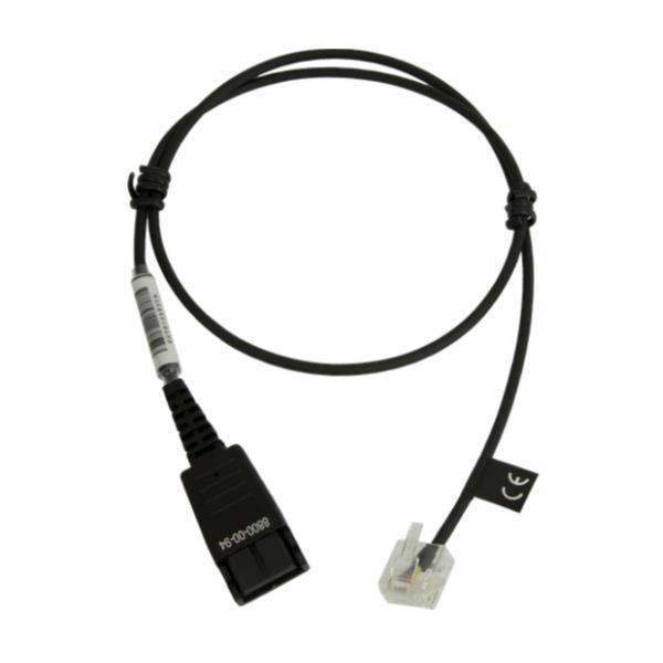 Immagine di un cavo di collegamento per dispositivi audio con connettori QD e RJ45, marchio Jabra. 5706991010961 | initpc.it