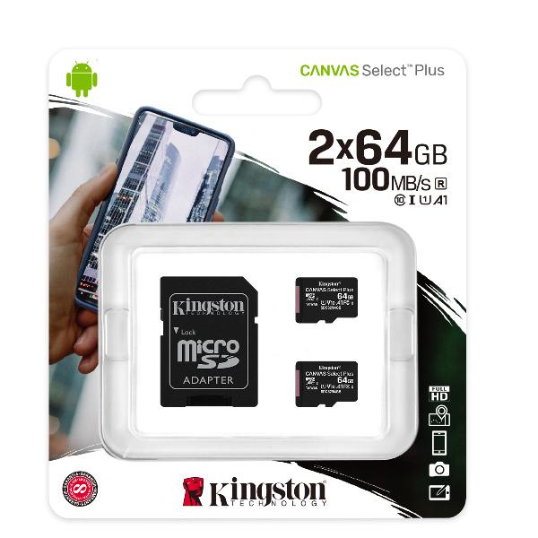 64GB MICSD CANVASELECTPLUS 2+1ADP