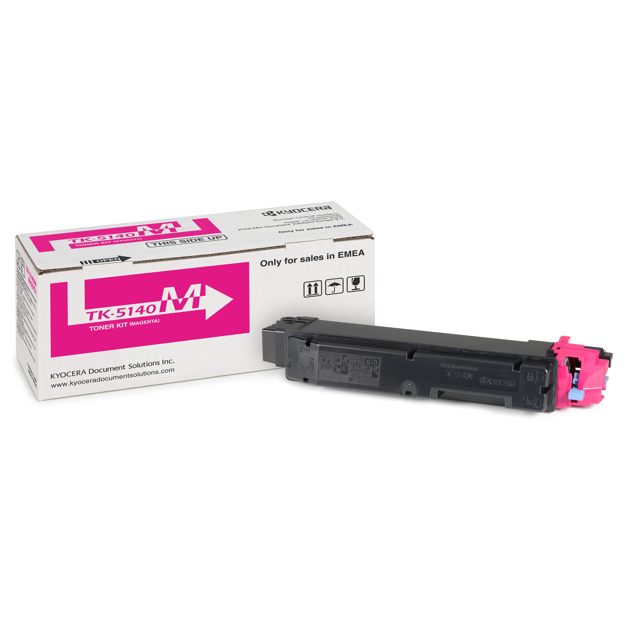 TK-5140M toner Kyocera-Mita magenta, numero articolo 1T02NRBNL0, con durata di circa 5.000 pagine. 632983034163 | initpc.it