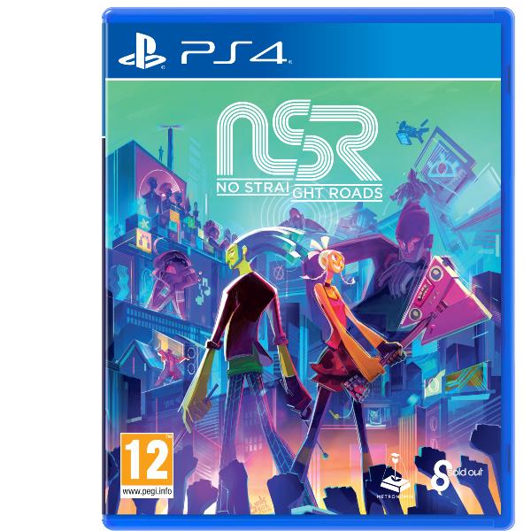Immagine del gioco No Straight Roads per PlayStation 4, sviluppato da Metronomik e pubblicato da Team Ninja. La immagine rappresenta la copertina ufficiale del gioco. 5056208805249 | initpc.it