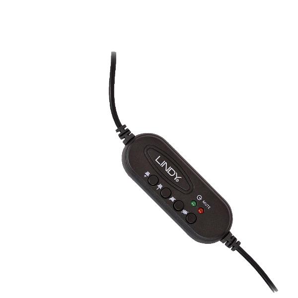 Cuffie stereo USB con microfono, marca Lindy 4002888428705 | initpc.it