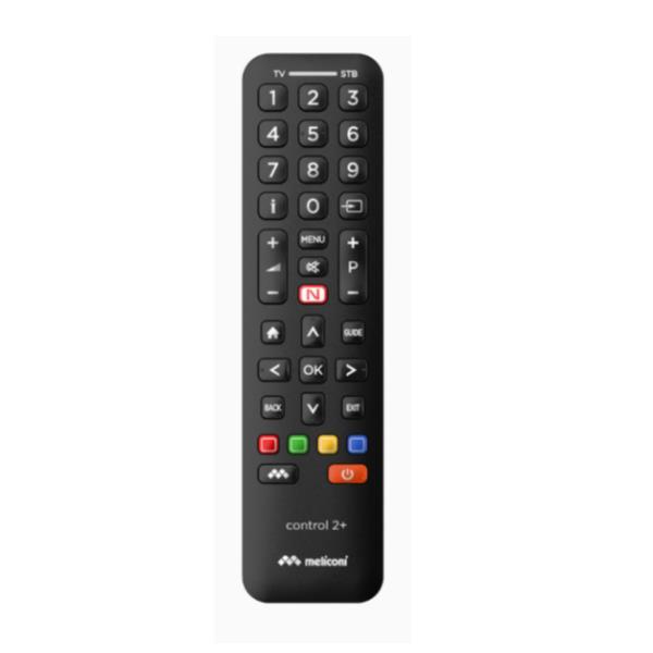 TELECOMANDO CONTROL TV, marchio Meliconi, dispositivo di controllo per TV con funzionalità avanzate. 8006023314188 | initpc.it