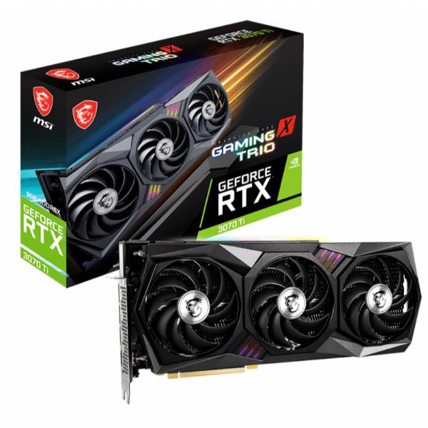 GPU GeForce RTX 3070 Ti Gaming X Trio da 8GB della marca MSI, con tecnologia NVIDIA e design gaming avanzato. 4719072843120 | initpc.it
