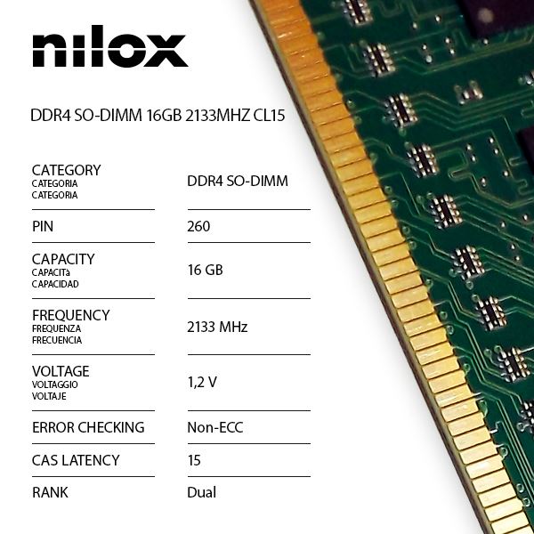 RAM DDR4 SO-DIMM 16GB 2133MHZ CL15