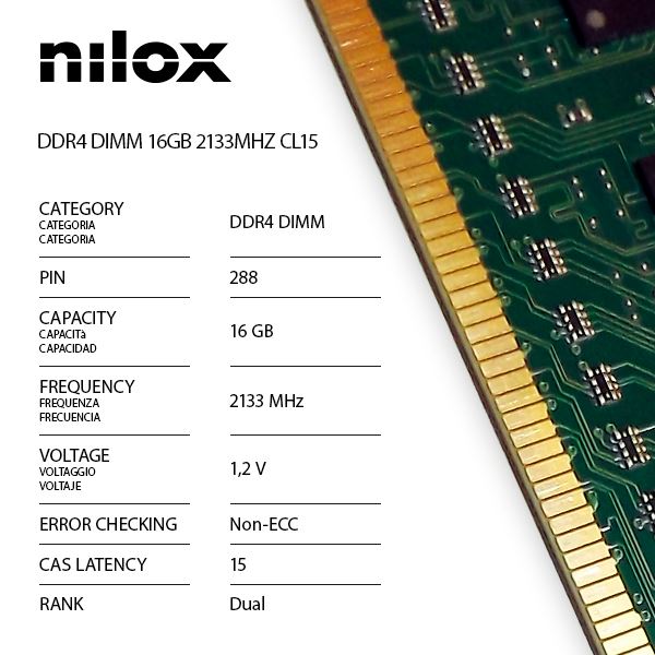 RAM DDR4 DIMM 16GB 2133MHZ CL15
