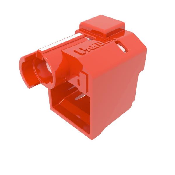 Dispositivo di blocco di sicurezza per cablaggi e cavi, marca Panduit, utilizzato per assicurare la connessione e prevenire fughe di corrente e danni ai componenti. 0613056759220 | initpc.it