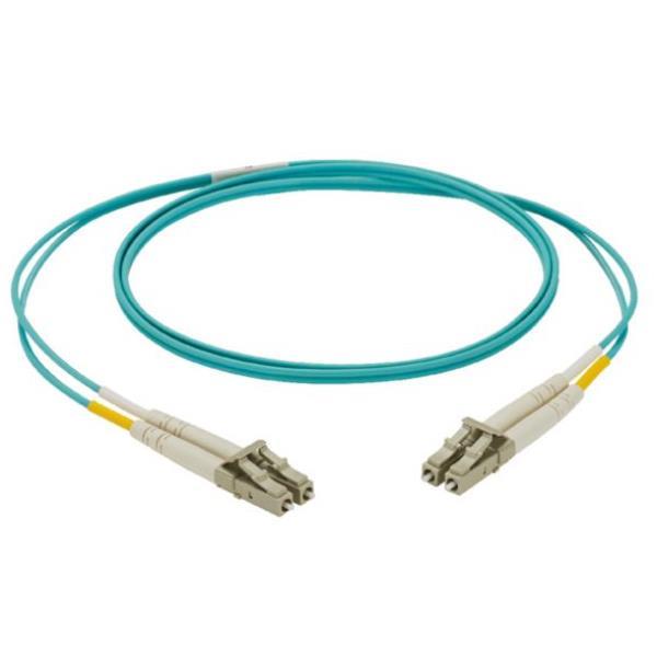 Panda di cavo da cablaggio Panduit, con un patch 2 FO in fibra ottica OM4 per collegamento tra due dispositivi LCD/Aqua a una distanza di 1 metro. 0613056255913 | initpc.it