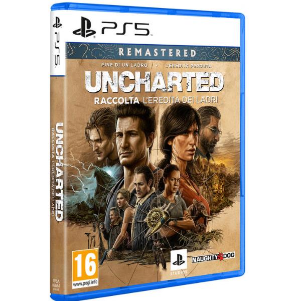 Console di gioco PS5, immagini di UNCHARTED: La Raccolta dell'Eredità in evidenza, marchio di proprietà di Sony. 0711719791393 | initpc.it