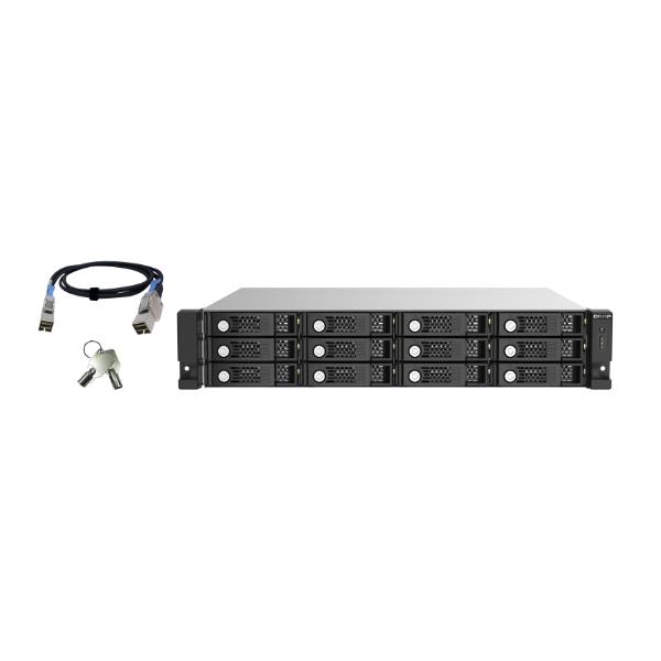 Rack di server Qnap, con 12 bBay da 3,5 pollici, configurazione SAS 6Gb/s, forma 2U per montaggio a scheda, sistema operativo QTS 4713213518571 | initpc.it