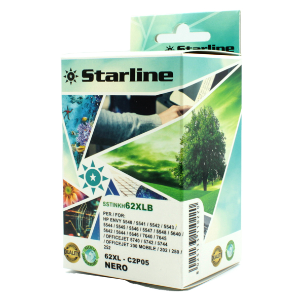 Starline - Cartuccia - ink Nero per print c/Hp n. 62