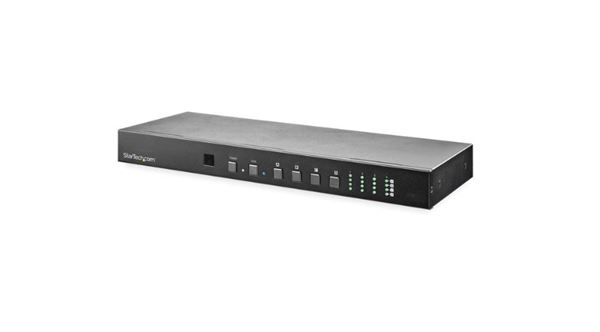 Matrice video da 4 ingressi a 4 usciti in entrata per segnale HD e 4K, supporta risoluzione fino a 3840 x 2160 a 60Hz, utilizzabile con PC o dispositivi esterni, marca Startech. 0065030880800 | initpc.it