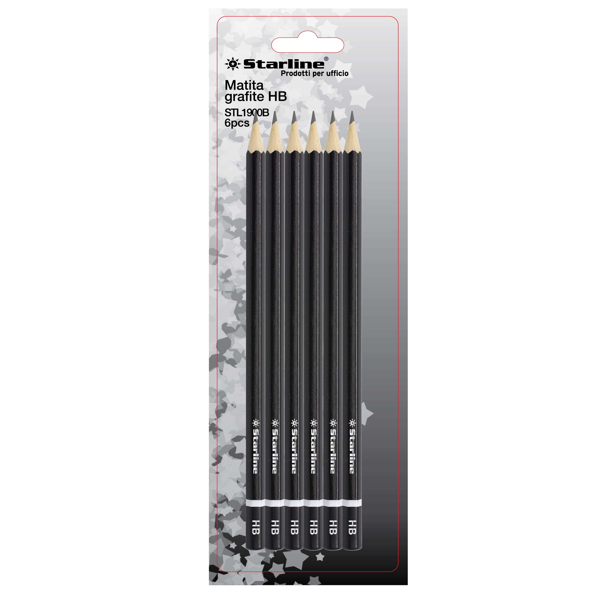 Matite grafite starline hb 6 pezzi 19cm 8025133023759