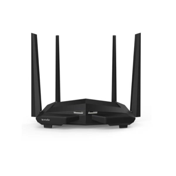 Router Wi-Fi dualband a banda gigabit di fascia alta della marca Tenda, dotato di tecnologia avanzata per una connessione stabile e veloce. 6932849427547 | initpc.it