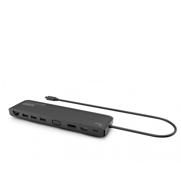 Docking Station USB-C multi display da Urban Factory, compatibile con dispositivi Mac e PC, connessioni multiple tra cui HDMI, DisplayPort, USB-A, USB-C e ingresso audio. Estensione di schermo e alimentazione rapida per uno setup più efficiente. 3760170880921 | initpc.it