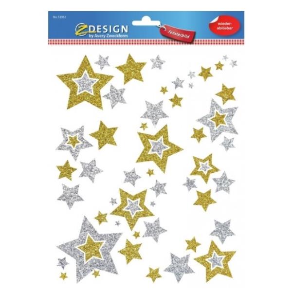 Vetrofania Stele Oro Argento, accessorio da abbigliamento della marca Avery, con un design elegante e raffinato che combina l'oro e l'argento in un'unica pezza di vetro. 4004182529522 | initpc.it