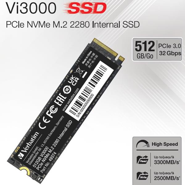 VI3000 512GB M2 2280 PCIE GEN3X4
