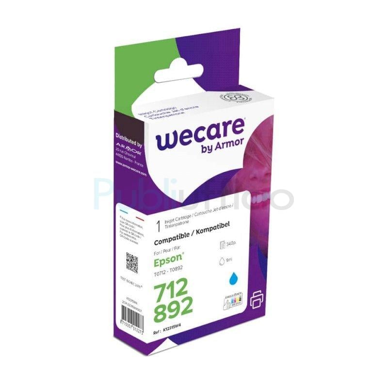 Cartuccia inkjet WECARE compatibile con Epson C13T27124012 - ciano