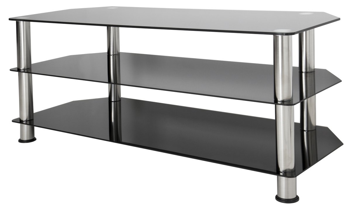 UNIV STEEL/GLASS TV TABLE STAND