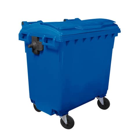 Cassonetto carrellato 770lt blu con coperchio 8004331017739
