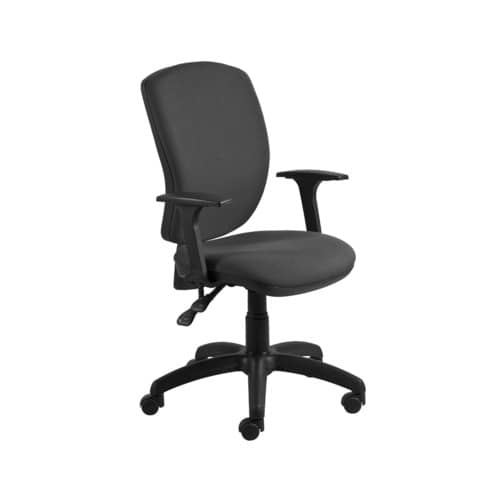 Poltrona operativa mirage sistema back tessuto ignifugo nero 7438630740271