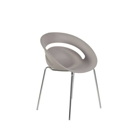 Sedie ufficio ospite chloé in pp riciclato e acciaio cromato cov0f1200pp39