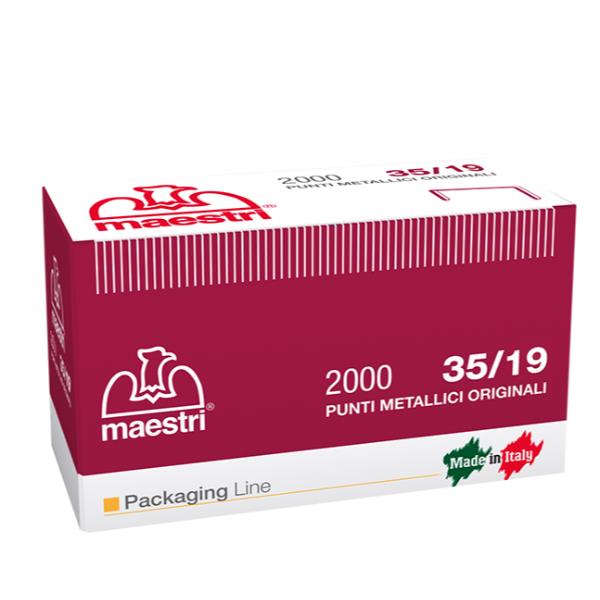 Punti cucitrici ramati cf2000 misura 35x19 mm con finitura ramata 1107005