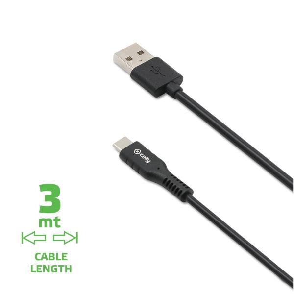 USB-A TO USB-C CABLE 3MT RECYCLE