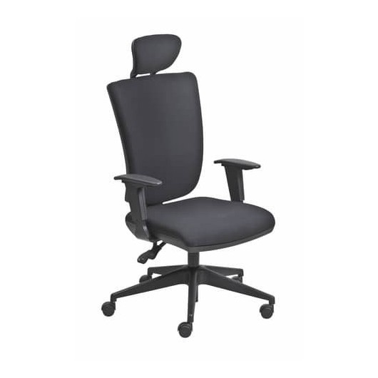 Poltrona liberty semi direzionale nero tessuto ignifugo seditaly 7438630740189