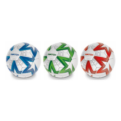 Pallone calcio match in cuoio gr.300 ass.3 colori