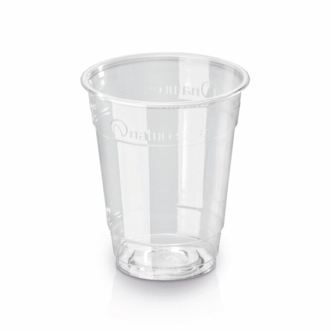 Bicchiere trasparente in PLA bio imbustati sing. - ø 70 mm - conf. 750 pz